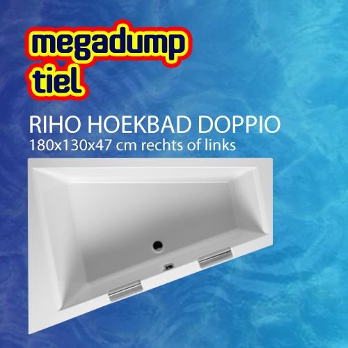 Hoekbad Riho Doppio 180X130X47 Cm Rechts/Links  Hoekbad Riho Doppio 180X130X47 Cm Rechts/Links