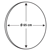 Ronde Badkamerspiegel Differnz 65 cm Mat Zwart