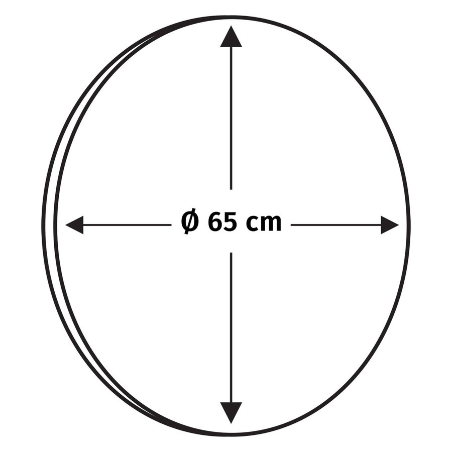 Ronde Badkamerspiegel Differnz 65 cm Mat Zwart