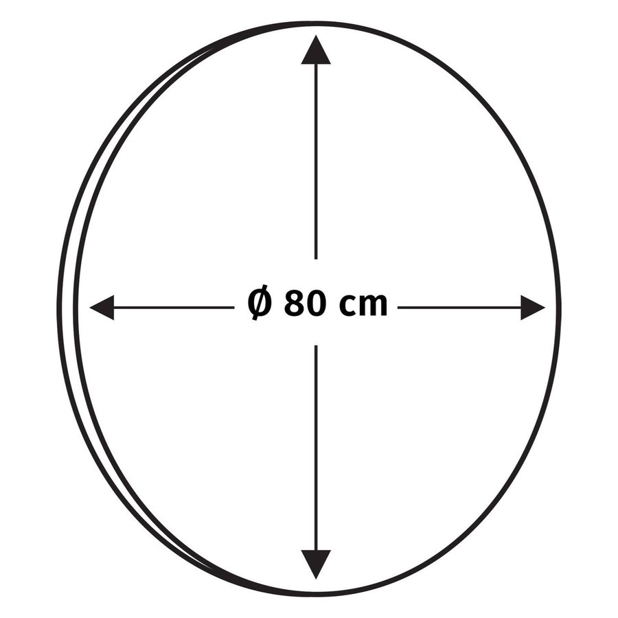 Ronde Badkamerspiegel Differnz 80 cm Wit