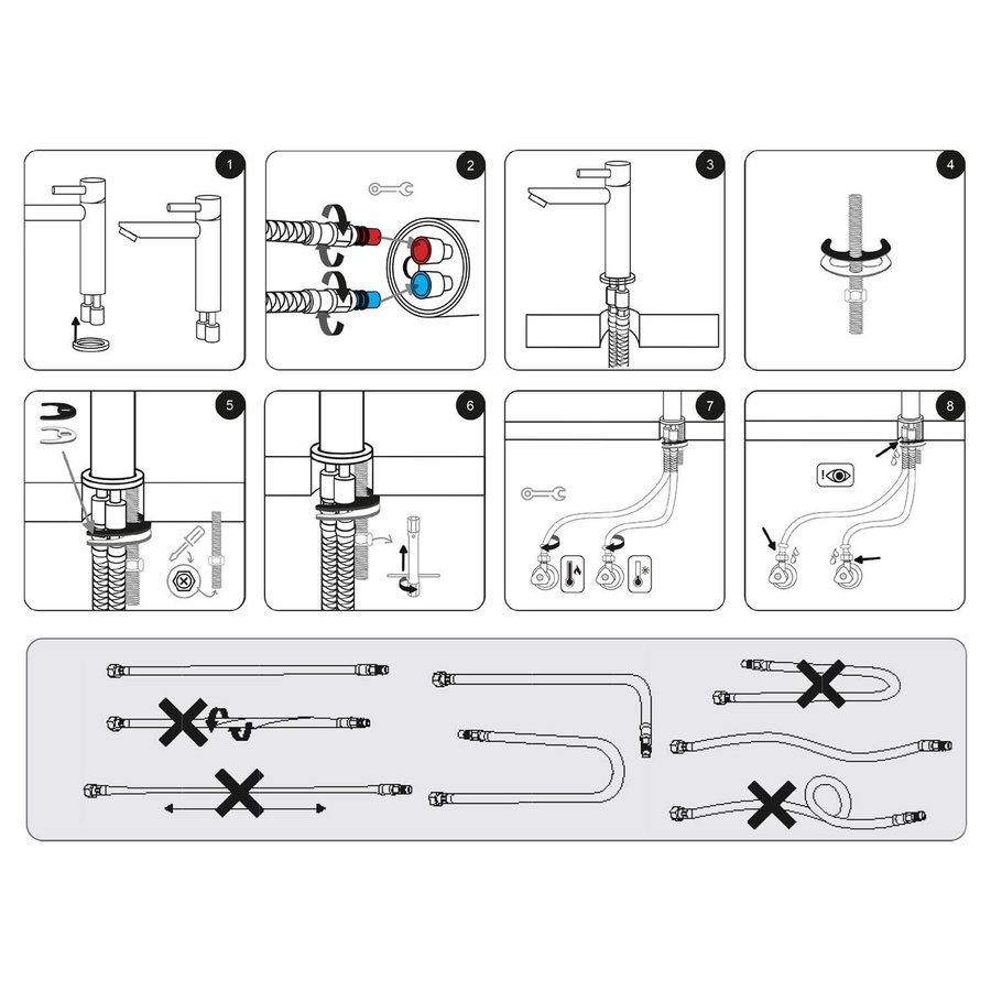 Wastafelmengkraan Differnz Recht Koper