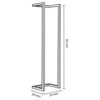 Handdoekenrek Differnz 95x25x20 cm Wit