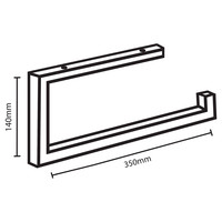 Handdoekrek Differnz 35x14 cm Chroom