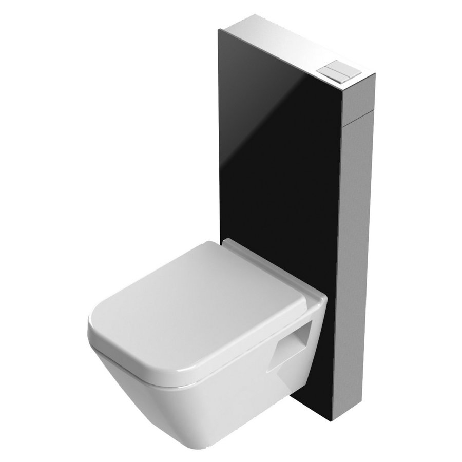 Opbouwreservoir BWS Hadoka Zwart Glas (voor PK toilet)