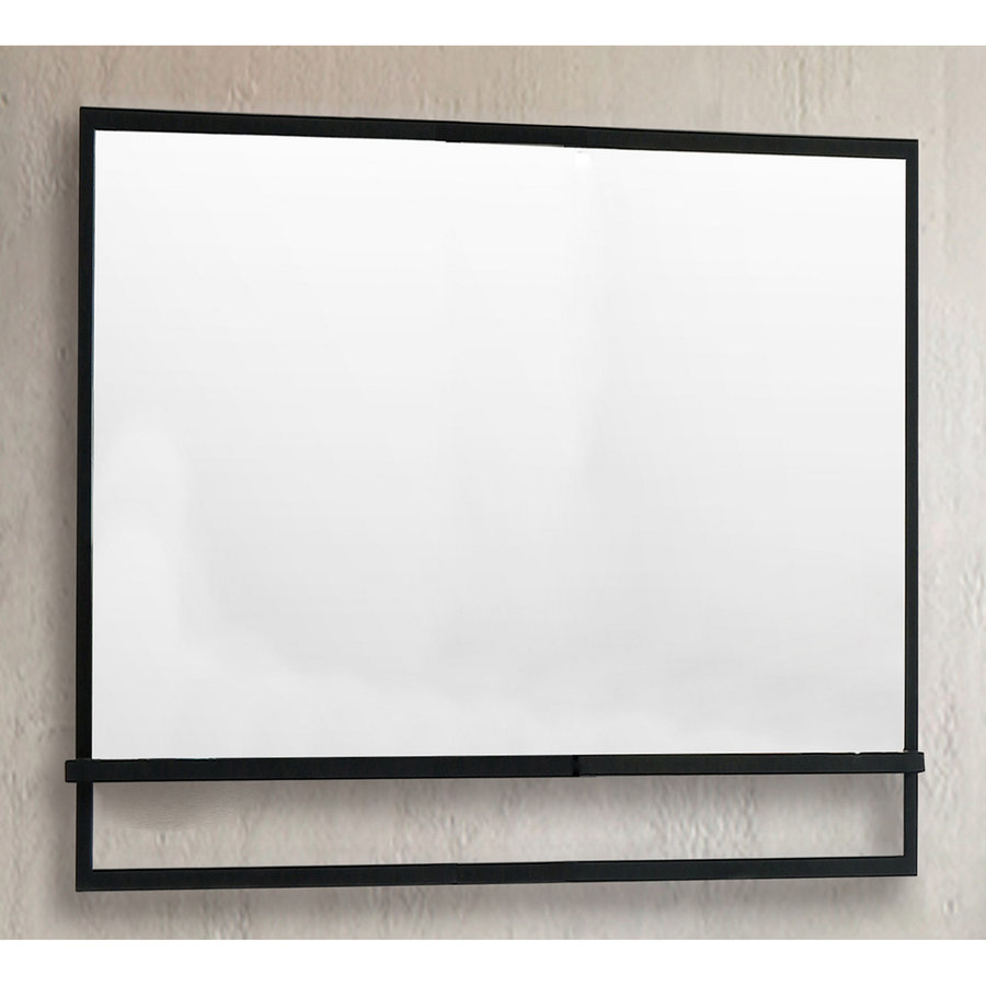 Badkamerspiegel Casajoy 100x70cm met Planchet Zwart