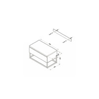 Badkamermeubel Casajoy Vermont 90x46x55cm Eiken