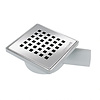 Doucheput Creavit PVC met RVS rooster 150x150mm Zijuitlaat