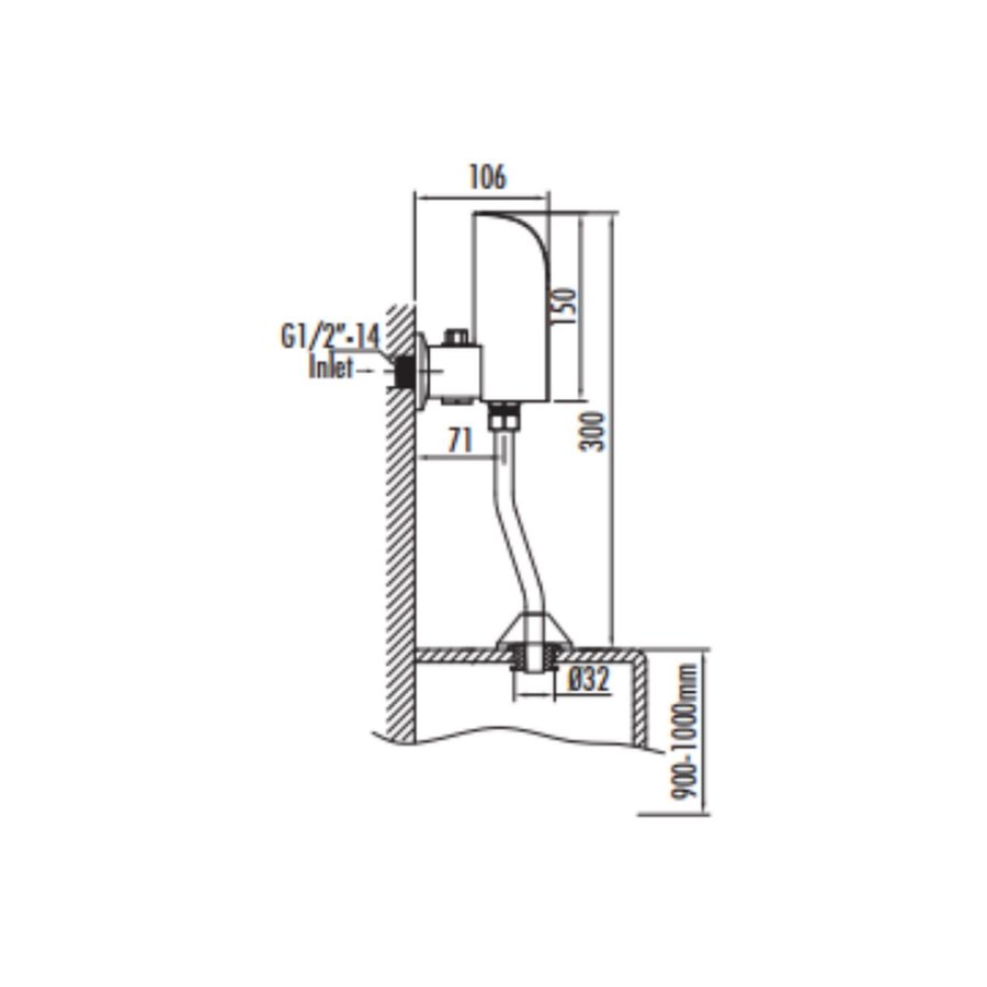 Urinoir Spoeler Boss & Wessing Met Sensor