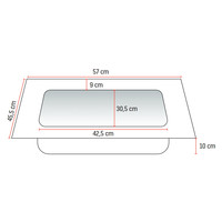 Wastafel Boss & Wessing Zonder Kraangat 45.5x57 cm Solid Surface Wit