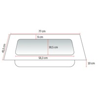 Wastafel Boss & Wessing Zonder Kraangat 45.5x77 cm Solid Surface Wit