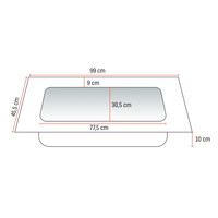 Wastafel Boss & Wessing Zonder Kraangat 45.5x99 cm Solid Surface Wit