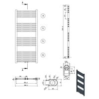 Designradiator Nile Gobi 120x50cm 376W Chroom (Midden Aansluiting)