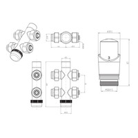 Radiatorkraan Onderblok Boss & Wessing Recht Chroom