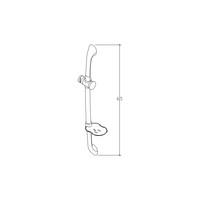 Glijstang Boss & Wessing Bianco 61.5 cm Chroom