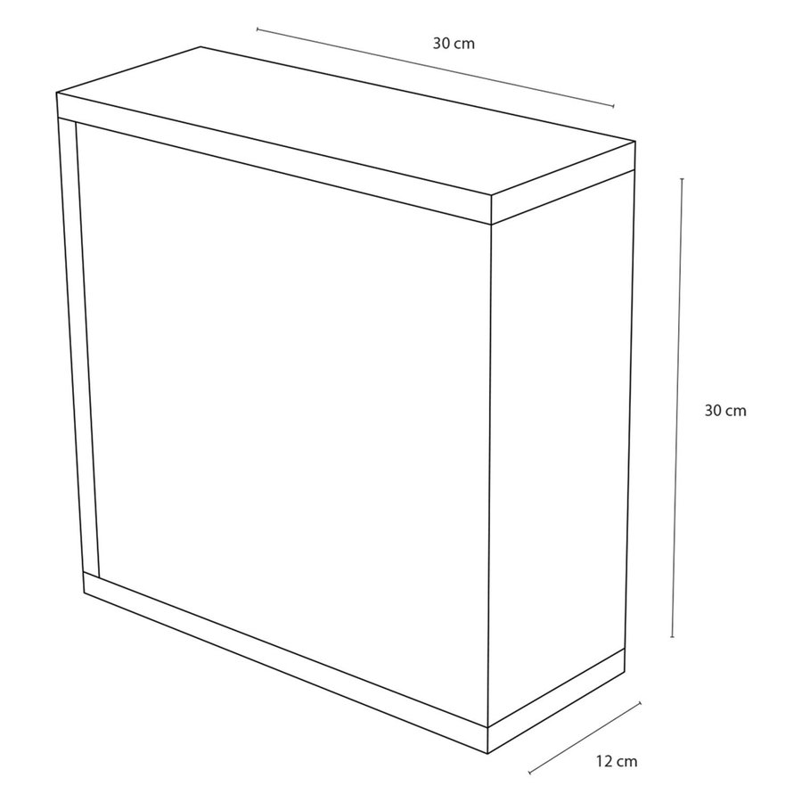 Medicijnkast Differnz Quadro 30x12x30cm Wit
