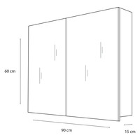 Spiegelkast Differnz Style 90x60cm Grijs Eiken