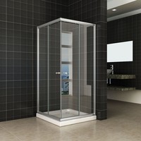 Douchecabine Wiesbaden Aktie Hoekinstap 100x100x190 cm 5mm Helder Glas