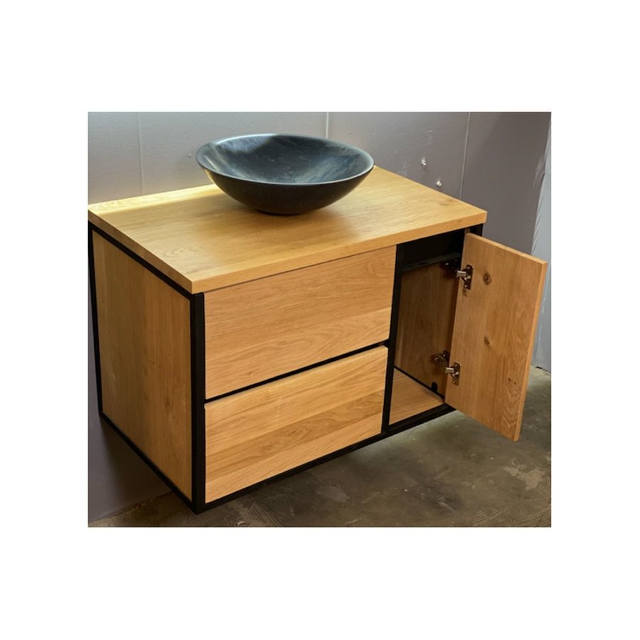 Badkamermeubel Casajoy Wood 80x48x55 cm Eiken