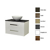 Sanicare Onderkast Sanicare Q9/Q11 Twee Laden Chromen Greep Soft-Close 78,9x45,1 cm Belluno-Eiken