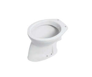 Toiletpot Plieger Brussel Vlakspoel Bril Wit - Megadump
