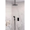 Brauer Inbouw Regendouche Set Brauer Black Edition Plafond Uitloop Ronde Hoofddouche 30 cm Met Glijstang en Handdouche 3 Standen Mat Zwart