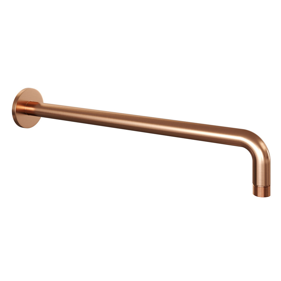 Inbouw Regendouche Set Brauer Copper Edition Gebogen Wanduitloop Ronde Hoofddouche 30 cm Met Twee Stopkranen Koper