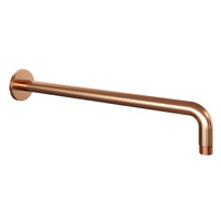 Inbouw Regendouche Set Brauer Copper Edition Gebogen Wanduitloop Ronde Hoofddouche 30 cm Met Twee Stopkranen en Glijstang Koper