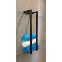 Handdoekenrek Sanilux 60x15x15cm Staal Mat Zwart