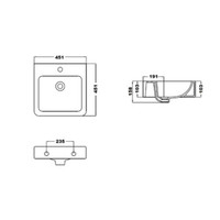 Plieger Wastafelpack Compleet Seattle Met Overloop 45x45CM, Wastafelkraan, Designsifon en Bevestigingsset Wit