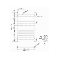 EH Design Radiator Athena 50x80 cm Geborsteld RVS Chroom