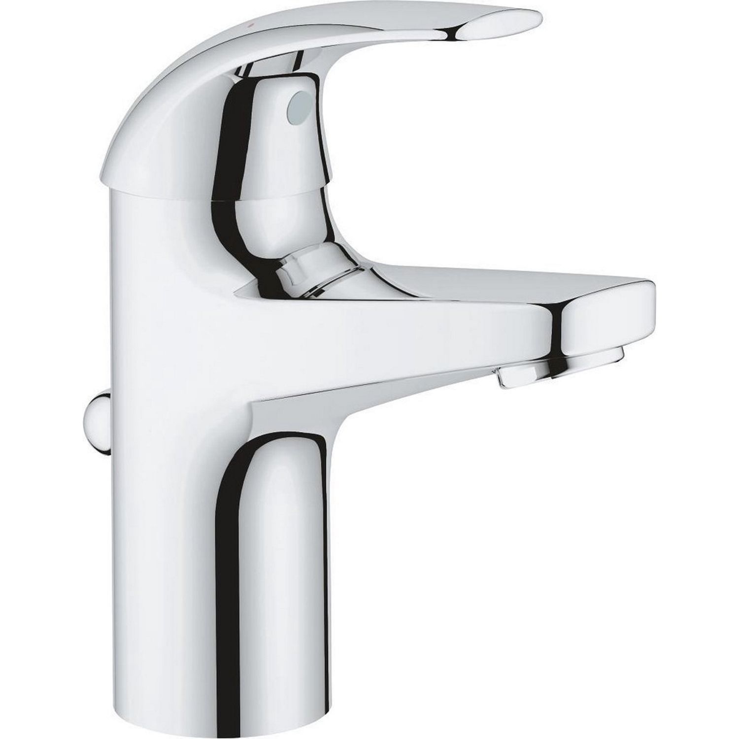 Grohe Wastafelkraan Start Curve 1-gats S-size met Waste en 28 mm Cartouche Chroom