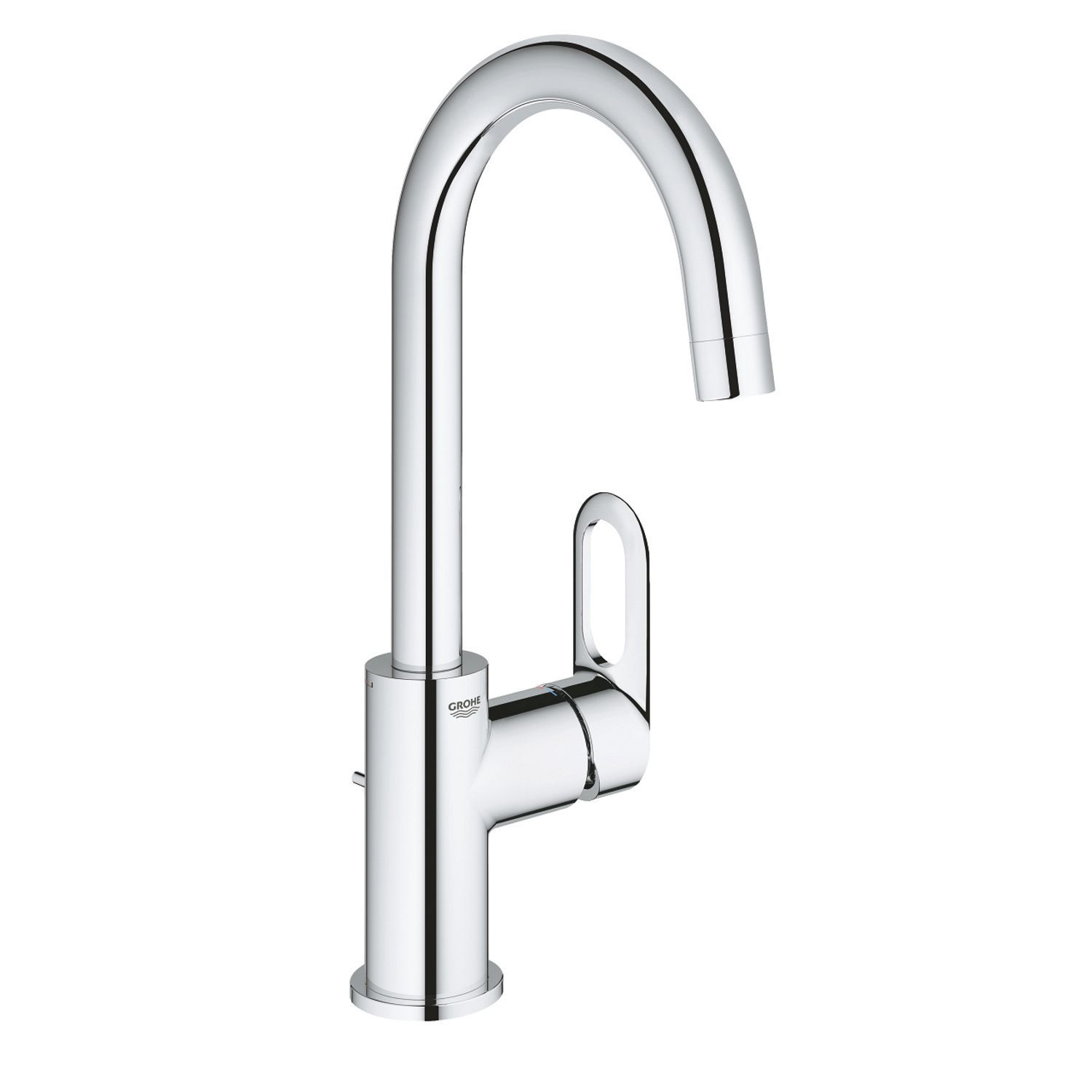 Grohe Start Loop 1-gats wastafelkraan L-size met trekwaste chroom