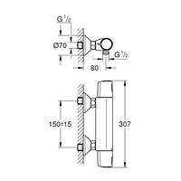 Douchekraan Thermostatisch Grohe Precision Trend New Chroom