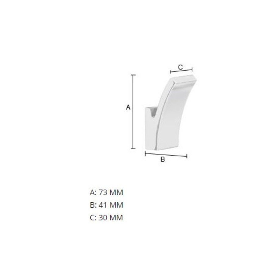 Smedbo Handdoekhaak 2 Stuks 3x4.1x7.6 cm Zink Gepolijst Chroom