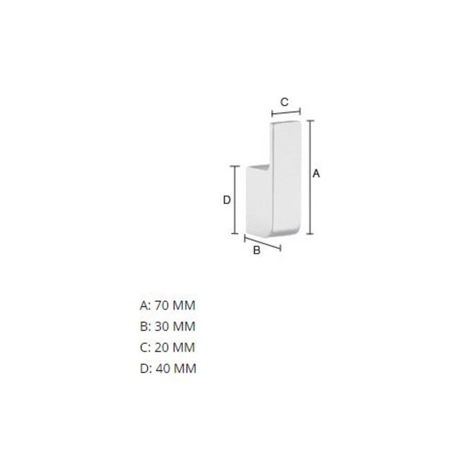 Smedbo Handdoekhaak 2 Stuks 2x3x7 cm Zink Gepolijst Chroom