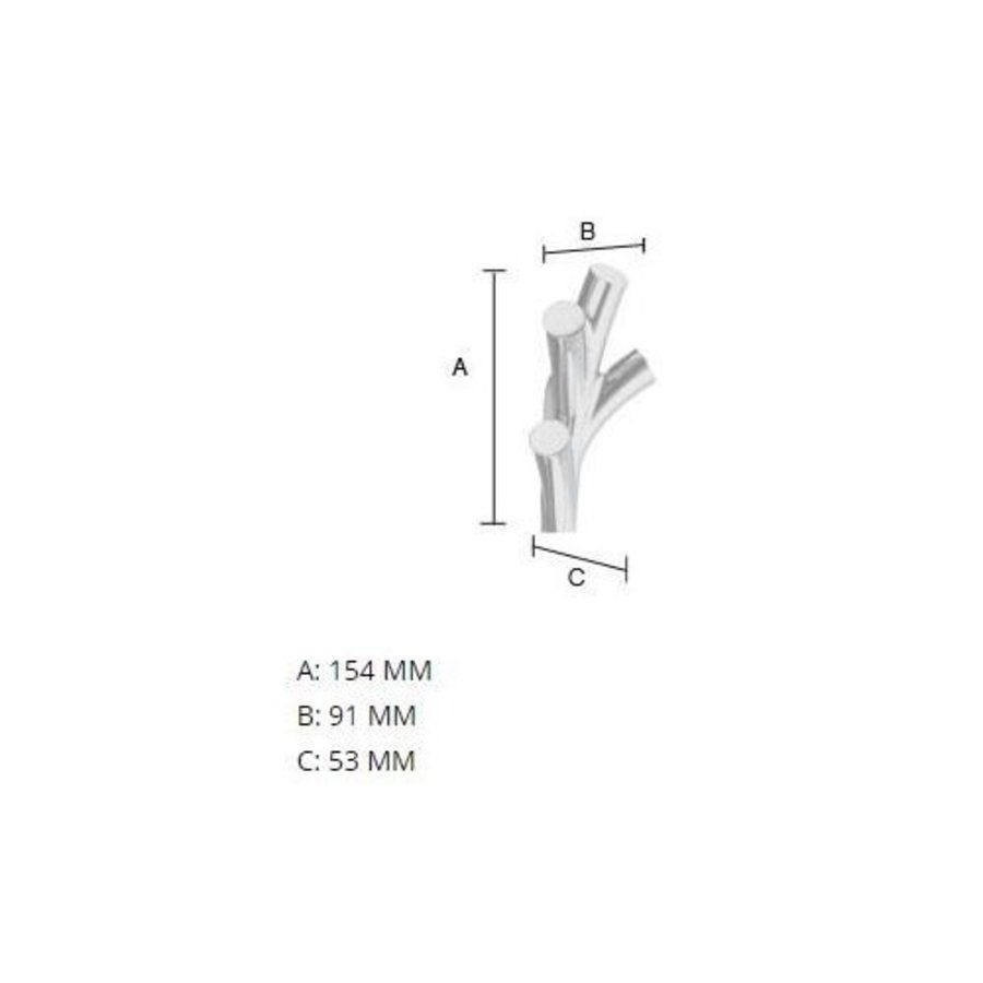 Smedbo Multi Handdoekhaak 9.1x5.3x15.4 cm Gepolijst Zink Chroom