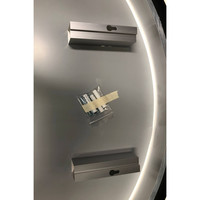 Badkamerspiegel Best Design Venetië Nero LED Verlichting 140x140 cm Rond Mat Zwart