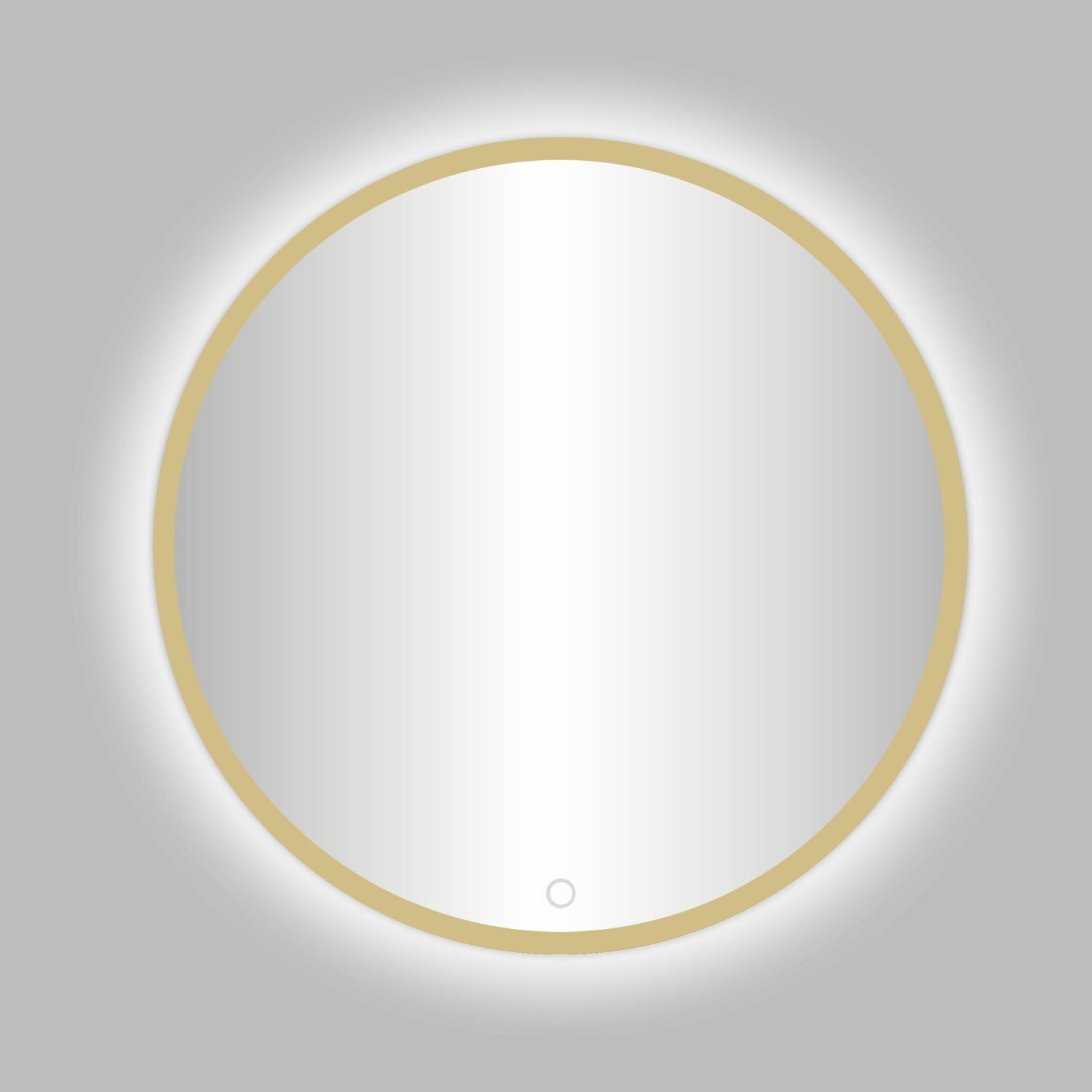 Best Design Badkamerspiegel Venetië Nancy LED Verlichting 140x140 cm Rond Mat Goud