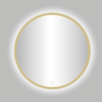 Badkamerspiegel Best Design Venetië Nancy LED Verlichting 140x140 cm Rond Mat Goud