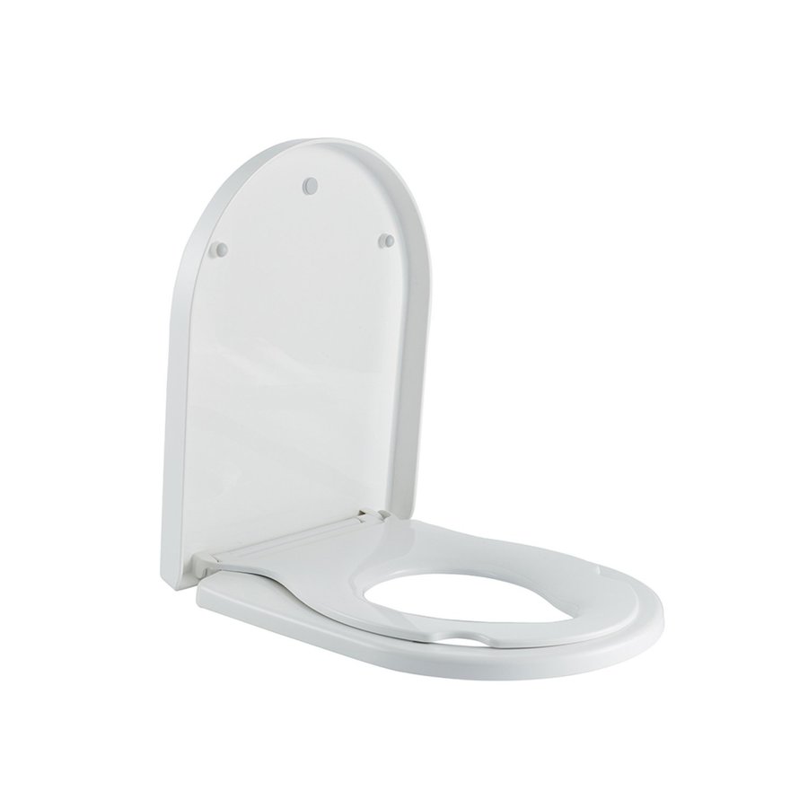 Toiletbril Aqua Splash Dubbele Zitting Familie Met Softcloset En Quick Release Wit