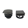 Aqua Splash Badafvoerplug Afbouwdeel Set Boss Wessing tbv Badoverloopcombinatie Met Vulfunctie Vierkant Gunmetal