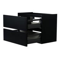 Wastafelmeubel Aqua Splash Maia Onderkast Zonder Topblad 60 cm Mat Zwart