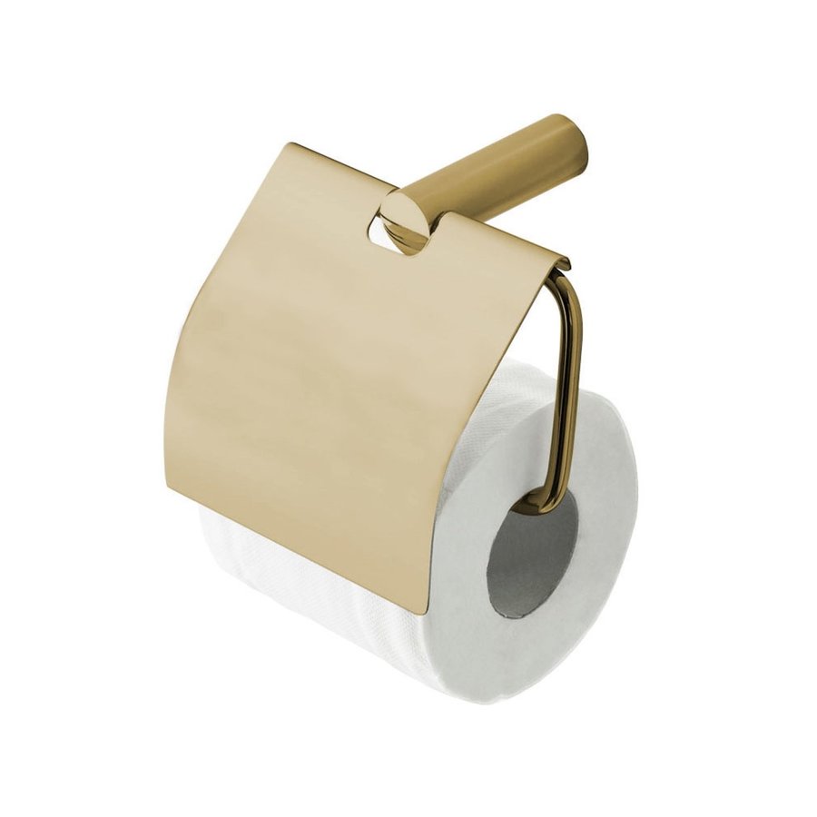 Toiletrolhouder Aqua Splash Goldy Inclusief Klep Geborsteld Messing Goud