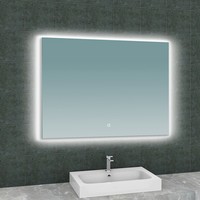 Badkamerspiegel Aqua Splash Luc Rechthoek Inclusief LED Verlichting Backlight 100 cm