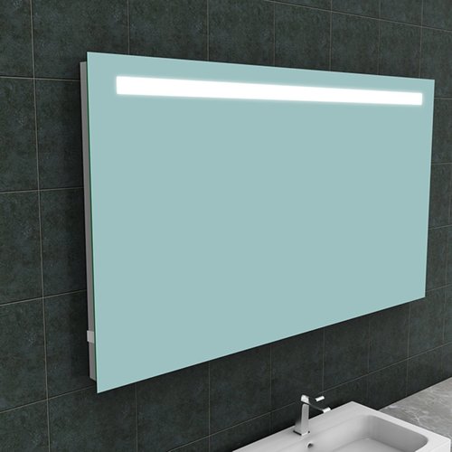 Badkamerspiegel Aqua Splash Mire Rechthoek Inclusief LED Verlichting + Stopcontact 140 cm 