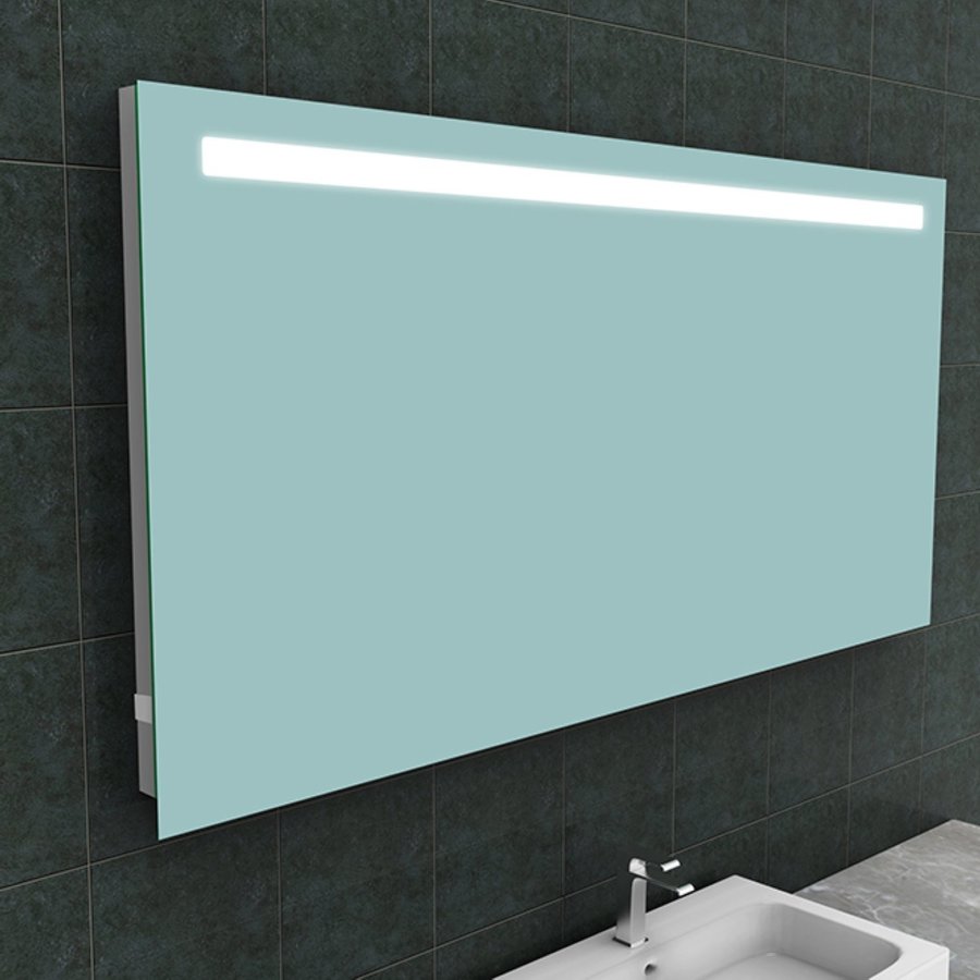 Badkamerspiegel Aqua Splash Mire Rechthoek Inclusief LED Verlichting + Stopcontact 160 cm