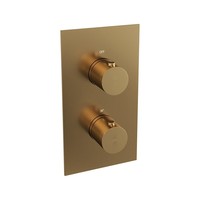 Regendoucheset Inbouw Brauer Gold Edition Thermostatisch 30cm met 3-Weg Omstelling, Plafondarm en 3-Standen Handdouche Geborsteld Goud
