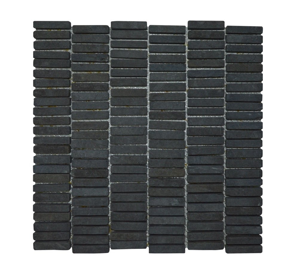 Mozaiek Parquet 1x4.8 30x30 cm Marmer Grey Stabigo