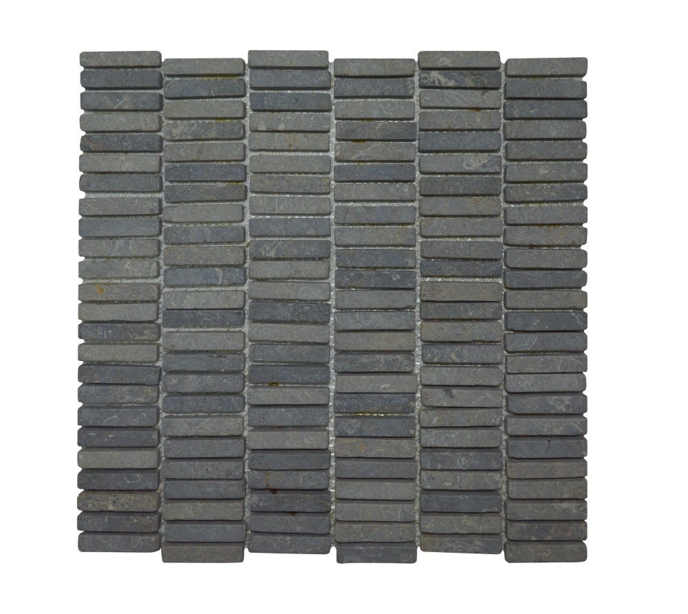 Mozaiek Parquet 1x4.8 30x30 cm Marmer Light Grey Stabigo