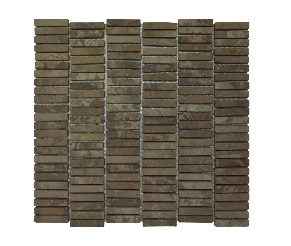 Mozaiek Parquet 1x4.8 30x30 cm Marmer Moccacino Stabigo